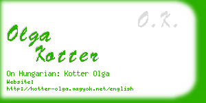 olga kotter business card